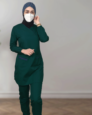 اسکراب پزشکی زنانه مدل Sky 85 – رنگ سبز لجنی