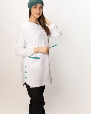 اسکراب پزشکی زنانه مدل Sky 85 – رنگ سفید+شلوار